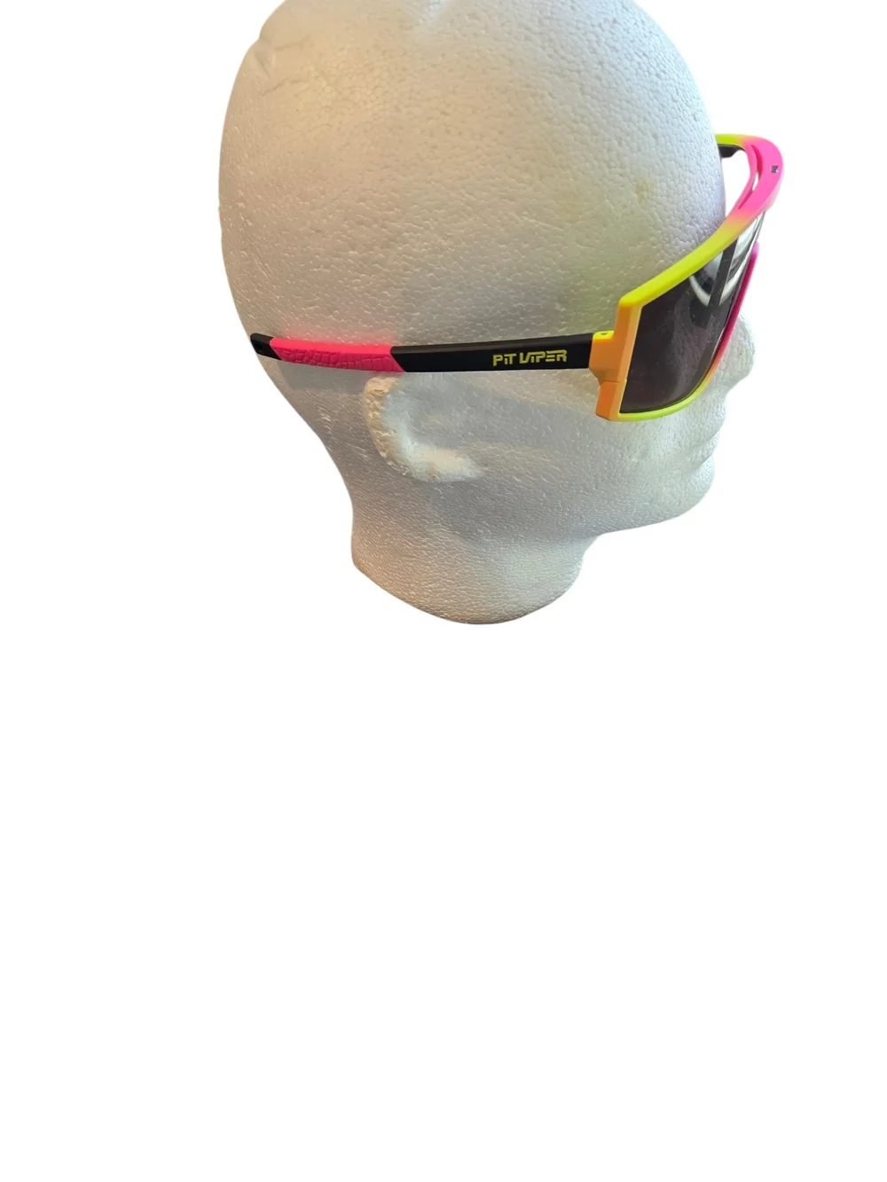 Pit Viper Neon Yellow & Hot Pink Shield Sunglasses